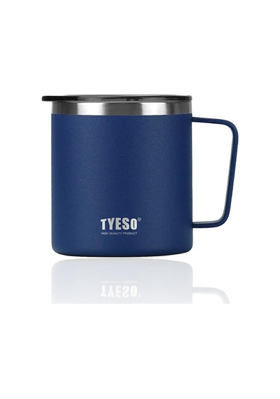 Silviya Mug Vakumlu Paslanmaz Çift Duvarlı Termal Kapaklı 400ml Mavi Diğer