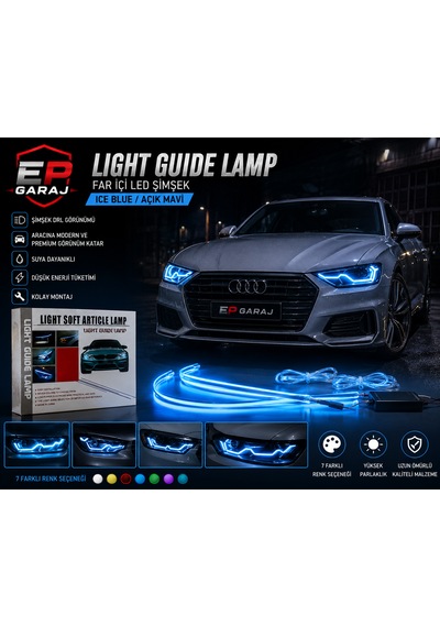 Far İçi Mavi Led Lıght Guıde Lamp Ice Blue Mavi Far İçi Led Seti 0