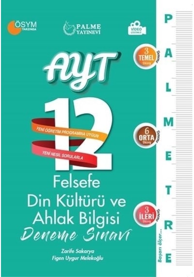 Palme AYT Felsefe Din Kültürü ve Ahlak Bilgisi Palmetre 12 Deneme