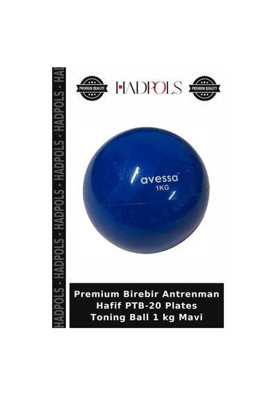 Premium Birebir Antrenman Hafif Ptb-20 Plates Toning Ball 1 Kg Mavi