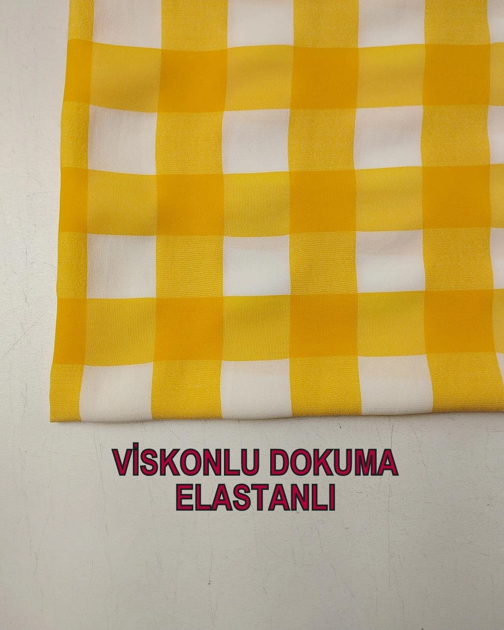 Viskonlu Elastanlı Dokuma Sarı Ekru Renklerdeen: 140 Cm-2426 Renkli