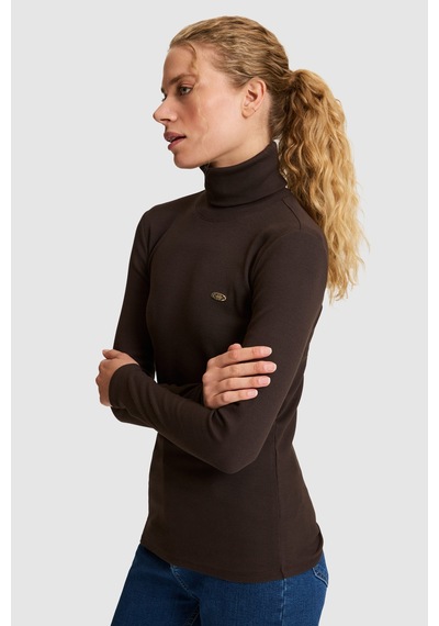 U.s. Polo Assn. Kadın Koyu Kahverengi Tişört 50333795-vr084
