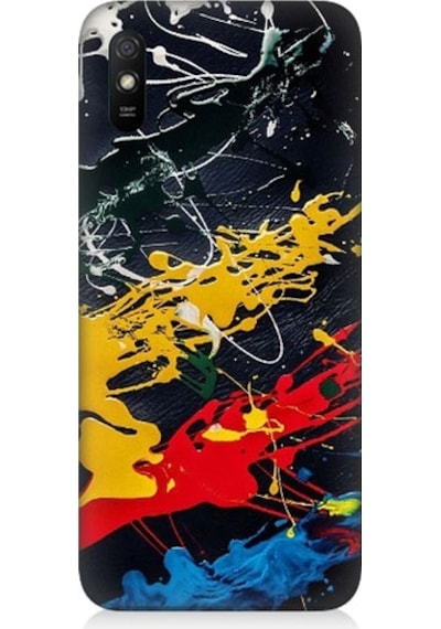 Xiaomi Redmi 9a Uyumlu Renkli Boyalar Desenli Silikon Kılıf