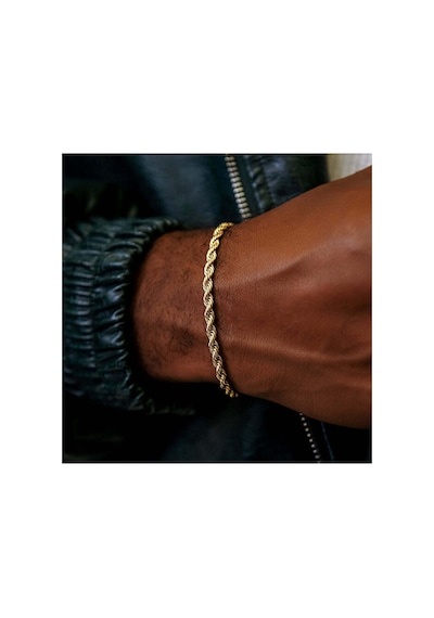 Halat Bileklik 14k Altın Kaplama 6mm Unisex
