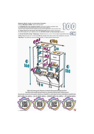 Ohbe 60 + 40cm Genişlik 160cm Boy 32,5cm Derinlik Kirli Sepetli 1 Kapak 3 Çekmeceli Çok Amaçlı Banyo Dolabı 60 + 40 Cm Ohbe 60 + 40cm Genişlik 160cm Boy 32,5cm Derinlik Kirli Sepetli 1 Kapak 3 Çekmeceli Çok Amaçlı Banyo Dolabı 60 + 40 Cm