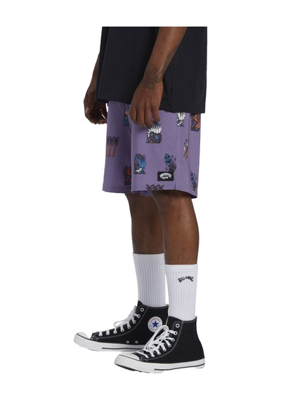 Bıllabong Billabong Turn The Tide Layback Erkek Mor Volley Short 909- Çok Renkli