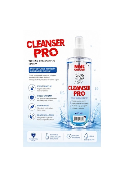 Ocean Nail Colour Protez Tırnak Jel Kat Temizleme Cleanser 400 Ml