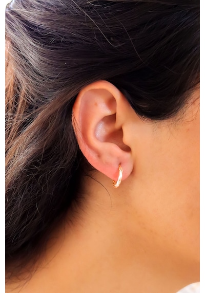 Dorika Model Halka Gümüş Küpe 14-Mm 201020864