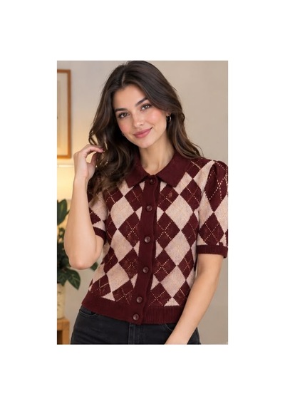 Youknitwear You Sierra Triko Hırka Bordo