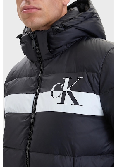 Calvin Klein Kapitoneli Çıkarılabilir Kapüşonlu Şişme Mont Lv04rh502gub1 Erkek Mont Lv04rh502g Ub1 Siyah