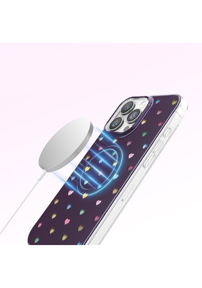 İphone 16 Pro Max Uyumlu Kılıf M-safe Şarj Özellikli Zore Paris Axen Sert Pc Kapak Mürdüm
