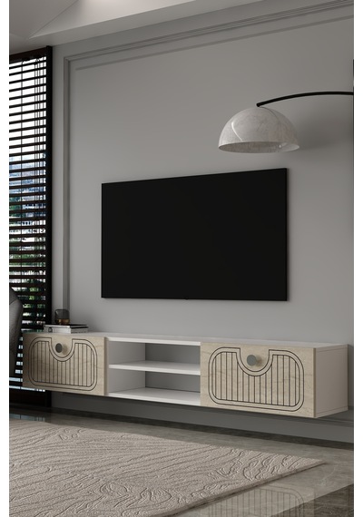 180dhdtdar3btg Hera Lazer Desenli Duvara Monte Tv Sehpası,ünitesi Beyaz-traverten-gümüş 180dhdtdar3btg Hera Lazer Desenli Duvara Monte Tv Sehpası,ünitesi Beyaz-traverten-gümüş