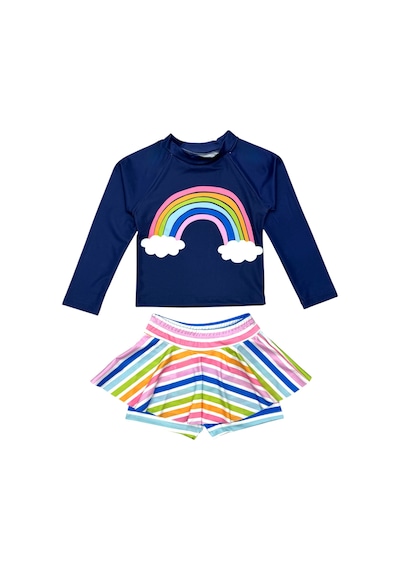 Lolliboomkids Kız Çocuk Çok Renkli Gökkuşağı Baskı Desen Uzun Kollu Tayt Etekli 2 Parça Mayo / Bikini Takımı Rainbow Çok Renkli Lolliboomkids Kız Çocuk Çok Renkli Gökkuşağı Baskı Desen Uzun Kollu Tayt Etekli 2 Parça Mayo / Bikini Takımı Rainbow Çok Renkli
