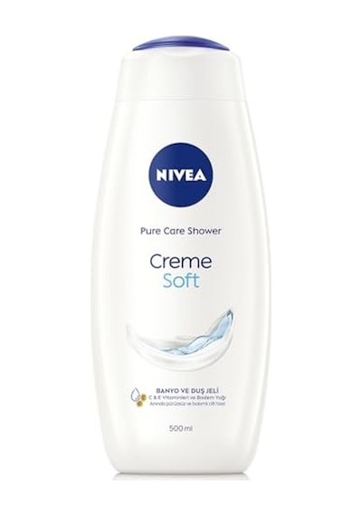 Nıvea Creme Soft Kremsi Dokunuş Banyo Ve Duş Jeli 500 Ml, Pro-vitamin,badem Yağı, Nemlendirme Acai Üzümü