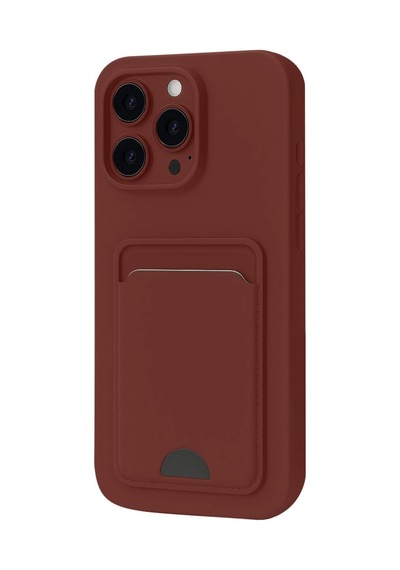 Apple İphone 16 Pro Max Kılıf Kelvin Kartvizitli Silikon - Bordo