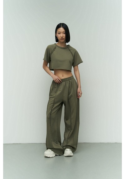 Mai Collection Mai Studios Co. Marcio Haki Crop Eşofman Takım Haki