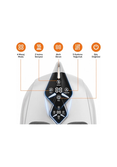 Walke Premium Uzaktan Kumandalı Isıtmalı Ayak Masaj Aleti A-02 Gri
