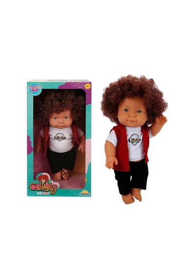 Sunman Curly Bebek Tulumlu Elbiseli Et Bebek 35    Cm