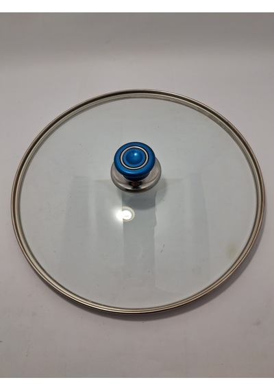 Cam Kapak 32 Cm Ve Parliement Mavi Kulp