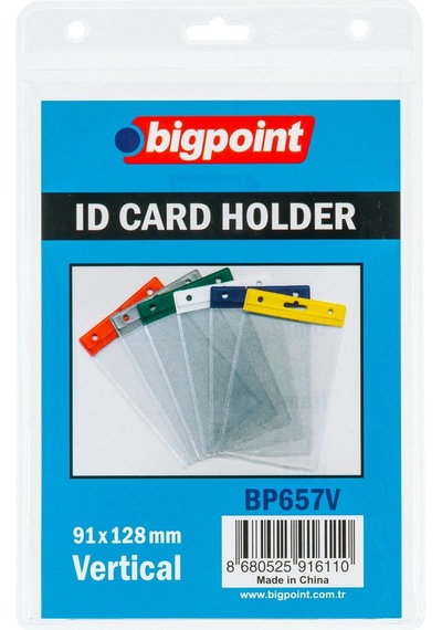 Bigpoint Kart Poşeti Dikey Şeffaf 91x128mm X 10 Adet