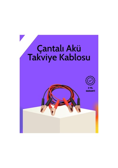 Akü Takviye Kablosu 1200a İzoleli Büyük Maşalı 2m Dayanıklı - Verah15539-6348