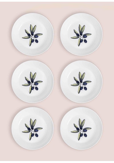 The Mia Olivos Yemek Tabağı 6lı Set 20 Cm Ovs0011 Çok Renkli