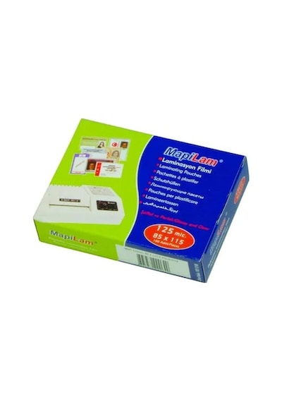 Mapi Laminasyon Filmi Kimlik 125 Mic.85X115 Parl.100 Ad.  A4 Değildir