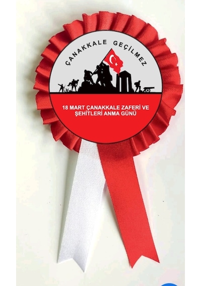 18 Mart Çanakkale Zaferi Saten Kokart