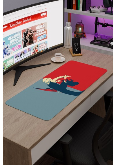 Fullmetal Alchemist Anime V4 - 70x30 Xl Gaming Kauçuk Kaymaz Taban Mouse Pad Fare Altlığı