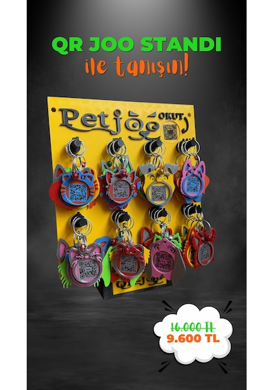 Petjoo Standlı Kedi Köpek Künye Seti