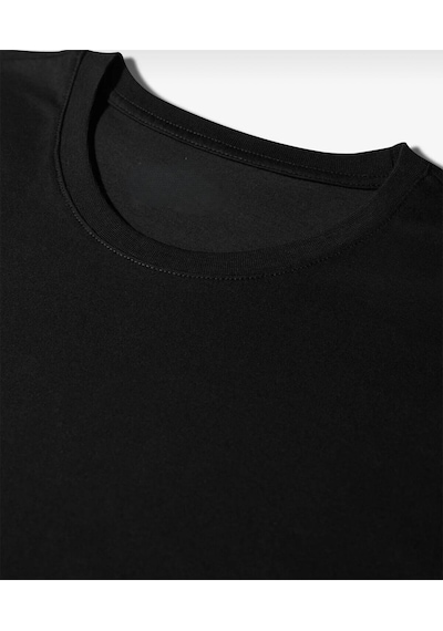 Bürke 2'li Erkek/Unisex Siyah Renk %100 Pamuk Bisiklet Yaka Basic Tişört