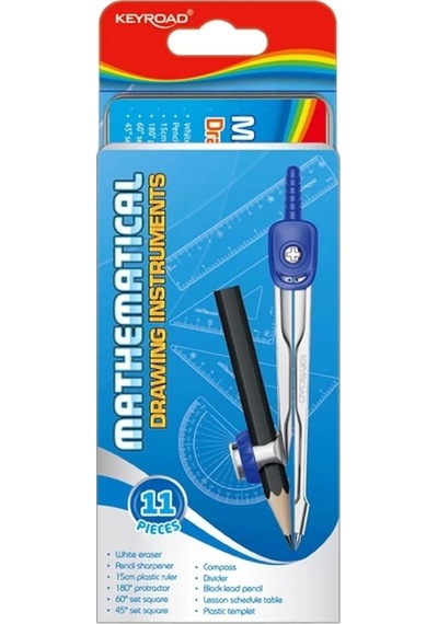 Keyroad kr971708 Pergelli Matematik Seti 11 Parça 390309 Çok Renkli