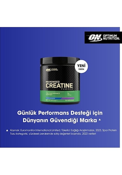 Kreatin Seti Blue Raspberry Aromalı Ve Aromasız 55 Servis Mikronize Toz