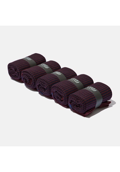 Dikişsiz Bambu Çorap Bordo Renk Çizgi Detaylı Bambu Erkek Çorap Kutulu 5 Çift Premium Uzun Çorap Soket Çorap Bambu Mix