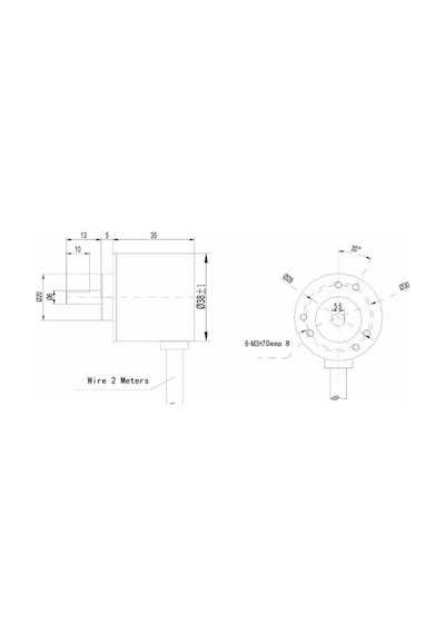 Artımlı Optik Döner Enkoder - 5-24v/dc 600 Darbe - Rotary Encoder