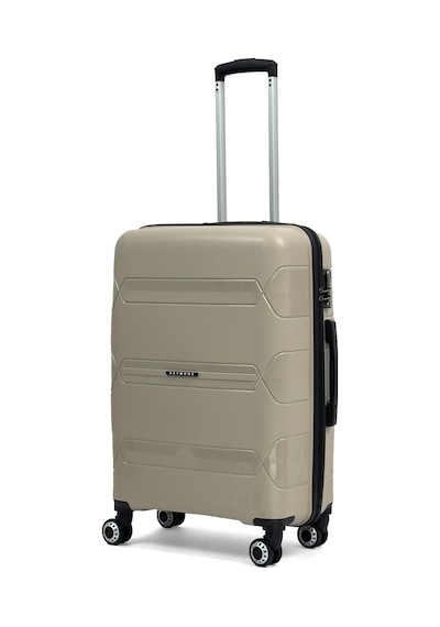 Reymond Luggage Lucas Polipropilen Kırılmaz Valiz, Orta Boy Bej