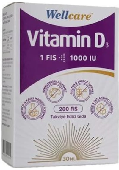 Wellcare Vitamin D3 1000 Iu 30 Ml