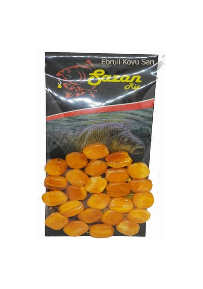 Sazan Dip Yemi Ebruli Boncuk Yassı 12 Mm (25 Adet)