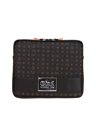 Bilik Deri Monogram Siyah Unisex Laptop & Evrak Çantası Tablet Mn Siyah