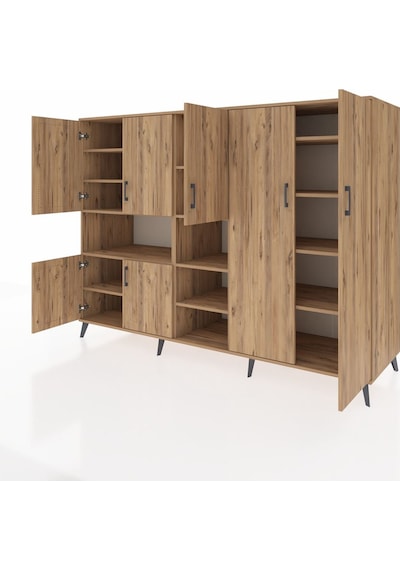 Kronos Dolap 13 Raflı 7 Kapaklı 220x59x163 Çam-çam Çam-çam Kronos Dolap 13 Raflı 7 Kapaklı 220x59x163 Çam-çam Çam-çam