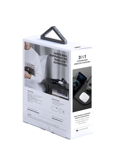 3'ü 1 Arada Kablosuz Şarj Cihazı Magclick Apple Uyumlu iPhone Watch Ve Airpods 15w Hızlı