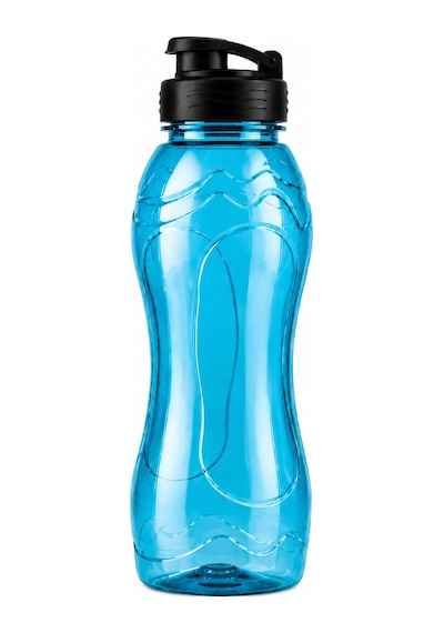 750 Ml Sert Plastik Su Matarası Kilitli Kapaklı, Bpa Free Su Şişesi 3 Renk Seçeneği İle Mavi