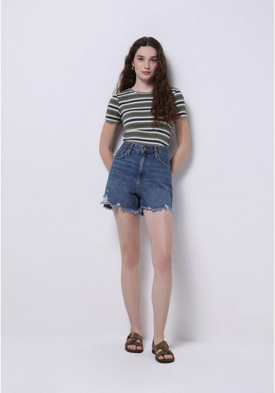 Colin's Colins Mom Fit Yüksel Bel Düz Kadın Denim Jean Şort Cl1073890 Q1.v1 Dn41336 Denim