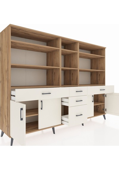 Hyperion Dolap 11 Raflı 5 Çekmeceli 4 Kapaklı 220x44x163 Çam-ayta Çam-aytaşı Hyperion Dolap 11 Raflı 5 Çekmeceli 4 Kapaklı 220x44x163 Çam-ayta Çam-aytaşı