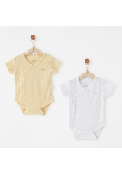 Andywawa Bebek Zıbın Body 2 Parça Anw-ac26763 Sarı-beyaz