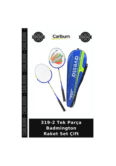 Premium 319-2 Tek Parça Badmington Raket Set Çift Açık Hava Hobi Bahçe Oyunu