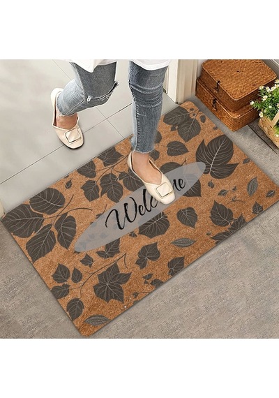 Valerine Life Ceviz Yaprakları Welcome Kapı Önü Paspası 45x70cm