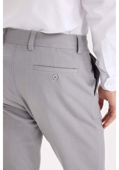 DeFacto Tailored Fit Normal Kesim Düz Paça Her Yöne Esneyen Yazlık Kumaş Pantolon -  C7508AX25SPGR370