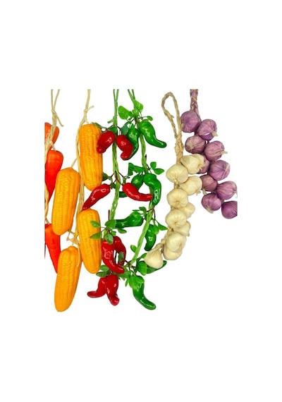 Yapay Sebze Salkımı 6lı Set Süs Sahte Yapay Meyve Sebze Karışık Paket