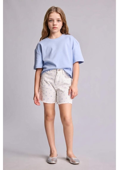 Defacto Gabardin Şort Kız Çocuk H7933a826hser233 Ekru-er233